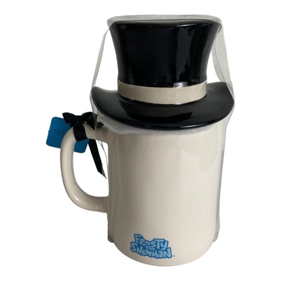Rae Dunn  "FROSTY"  Canister w/Top Hat Topper Gift Christmas Holiday Mug NEW - Picture 5 of 8